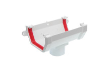 114mm White Square Running Outlet