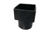 Black Square - Round D/Pipe Adaptor