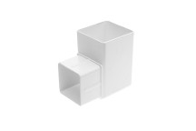 65mm x 90deg White Square Bend