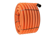 63mm X 50m Plain Orange Twinwall Duct