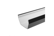 114mm x 4m Black Square Gutter