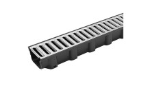 100mm x 1m Galvanised Shallow Channel Drain