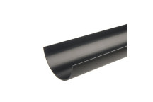 112mm x 4m Plastic Cast Iron Style H/R Gutter Black