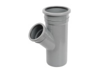 160 x 110mm D/S Grey Soil Pipe 135deg Junction