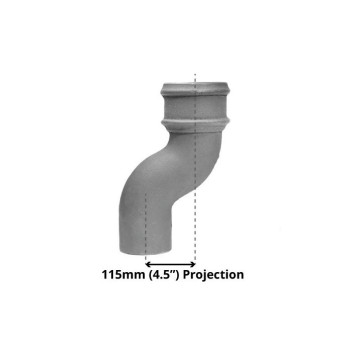 65mm X 115mm Cast Iron Downpipe Offset