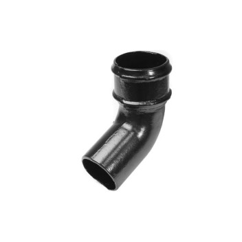 75mm X 112deg Cast Iron Downpipe Bend Painted Black
