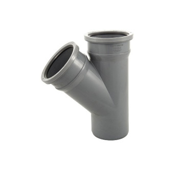 110mm D/S Grey Soil Pipe 135deg Junction (BS419G)