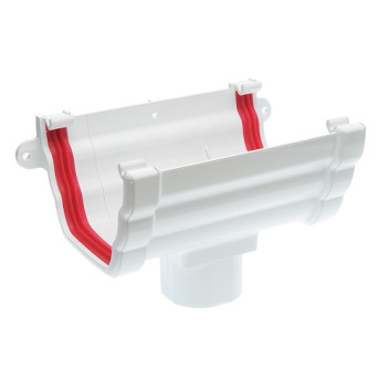 135mm White Ogee Running Outlet