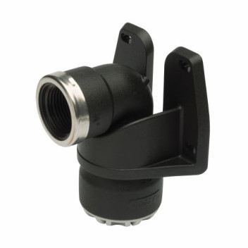 25mm X 1/2\" Plastic PF Wall Plate Elbow