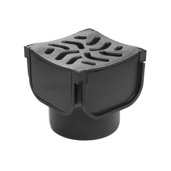 Plastic SHALLOW Channel Quad Corner Unit
