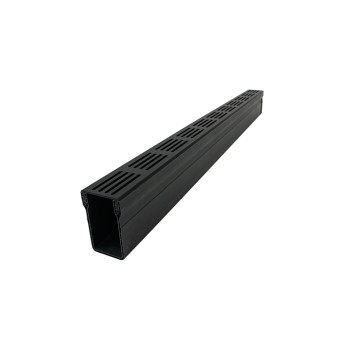 60mm X 1m Threshold Drain Black