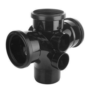 110mm T/S Black Soil Double Branch 90deg