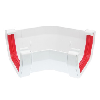 114mm x 135deg White Square Angle