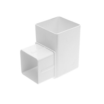 65mm x 90deg White Square Bend