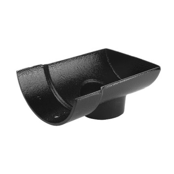 115mm Aluminium Black PPC H/R Socketed Stop End Outlet X 63mm