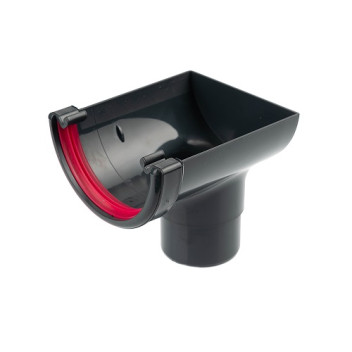 112mm Anthracite H/R Stopend Outlet