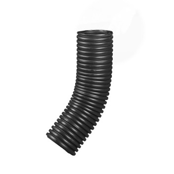 178/150mm x 45deg Black Twinwall Duct Bend P/E