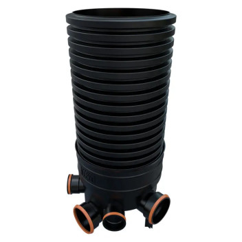 450mm x 2m Deep Entry Manhole 160mm Sockets