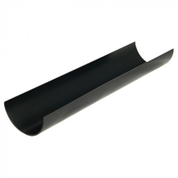 76mm x 2m Black Miniflo Gutter