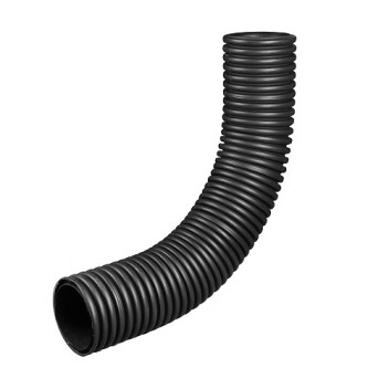 178/150mm x 90deg Black Twinwall Duct Bend P/E