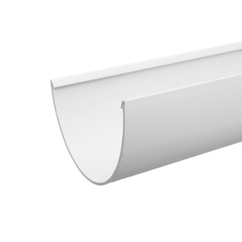 116mm x 4m White Deep-Run Gutter