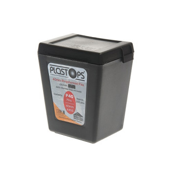 40mm Black Plastop Pins