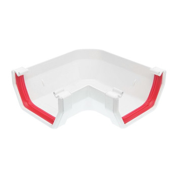 114mm x 90deg White Square Angle