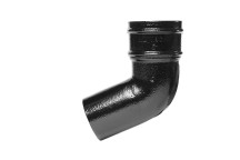 63mm Aluminium Black PPC Round Downpipe Bend 112deg