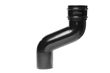 63mm Aluminium Black PPC Round Fixed Projection Offset X 225mm