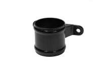 63mm Aluminium Black PPC Round Eared Downpipe Socket