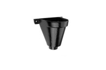 63mm Aluminium Black PPC Round Downpipe Fluted Hopper Head