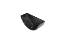 115mm H/R Cast Iron External Stop End Painted Black