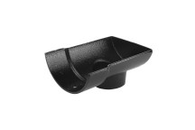 125mm Aluminium Black PPC H/R Socketed Stop End Outlet X 63mm