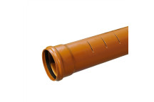 110mm X 6m Perforated Drain Pipe Socketed