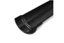 125mm X 1.83m Aluminium Black PPC H/R Gutter