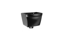 63mm Aluminium Black PPC Round Downpipe Hopper Head