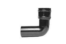 63mm Aluminium Black PPC Round Downpipe Bend 90deg
