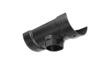 125mm Aluminium Black PPC H/R Running Outlet X 63mm