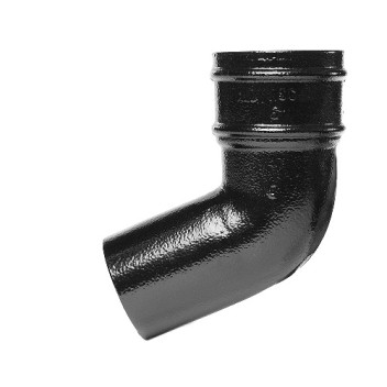 63mm Aluminium Black PPC Round Downpipe Bend 112deg 63mm Aluminium Black PPC Round Downpipe Bend 112deg