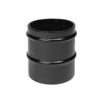 63mm Aluminium Black PPC Round Non Eared Downpipe Socket 63mm Aluminium Black PPC Round Non Eared Downpipe Socket