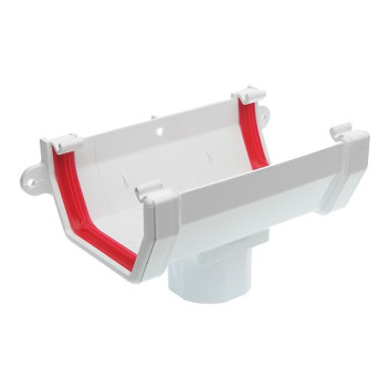 114mm White Square Running Outlet