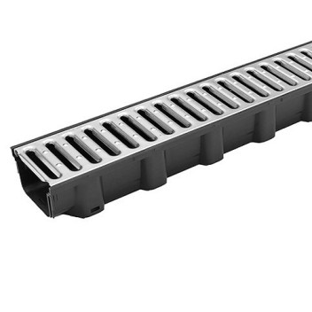 100mm x 1m Galvanised Shallow Channel Drain