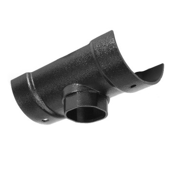 125mm Aluminium Black PPC H/R Running Outlet X 76mm 125mm Aluminium Black PPC H/R Running Outlet X 76mm