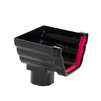 135mm Black Ogee Stopend Outlet
