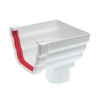 135mm White Ogee Stopend Outlet